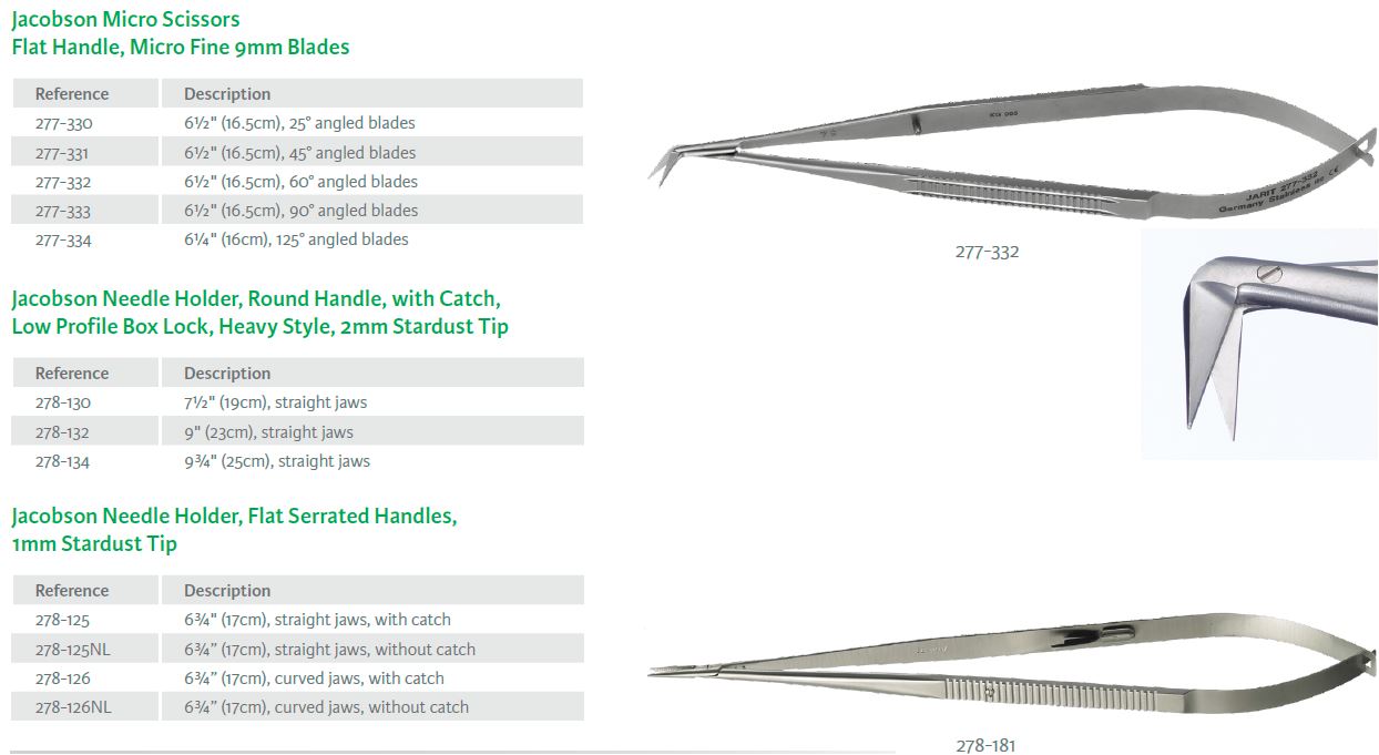 Jacobson micro scissors and needle holder