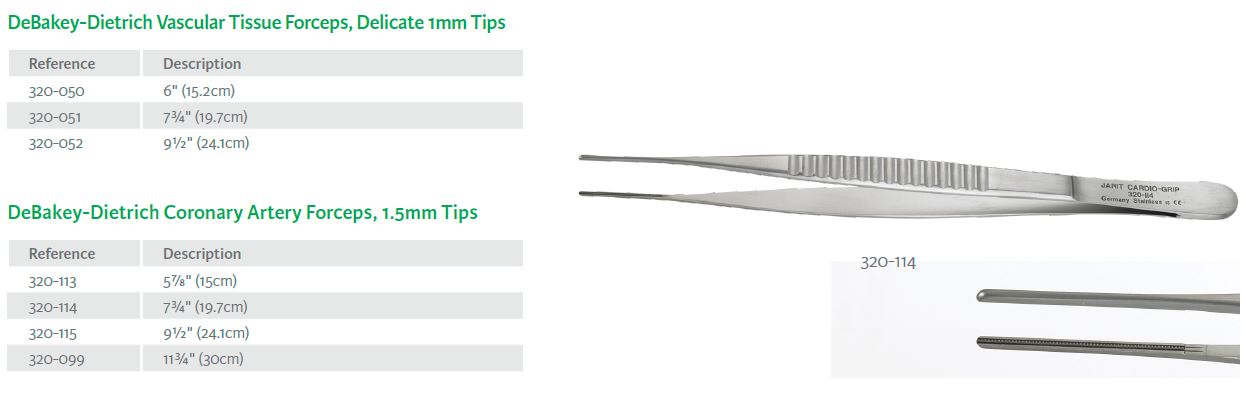 DeBakey-Dietrich Vascular Tissue Forceps