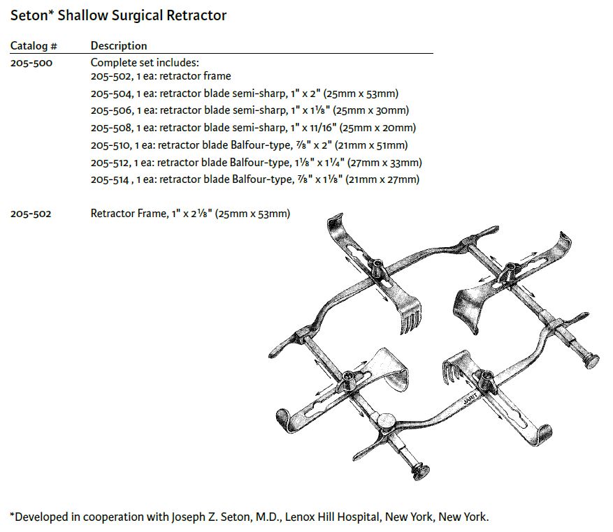 Seton Shallow Surgical retractor